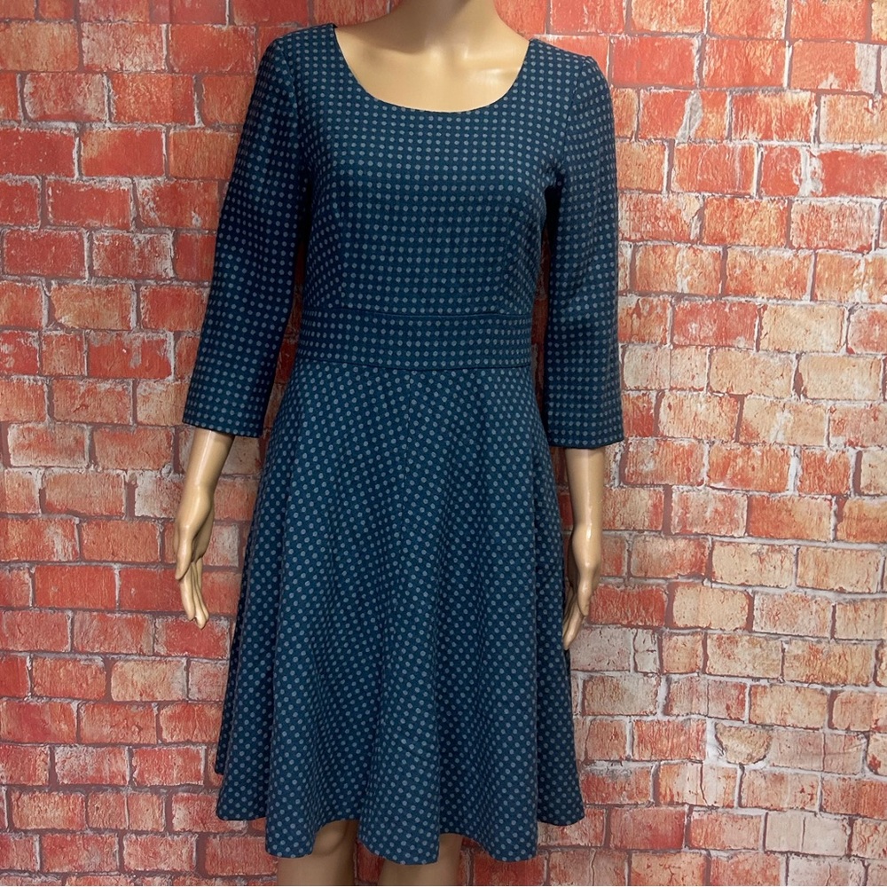 Boden Kate Polka Dot Wool Blend Dress‎
